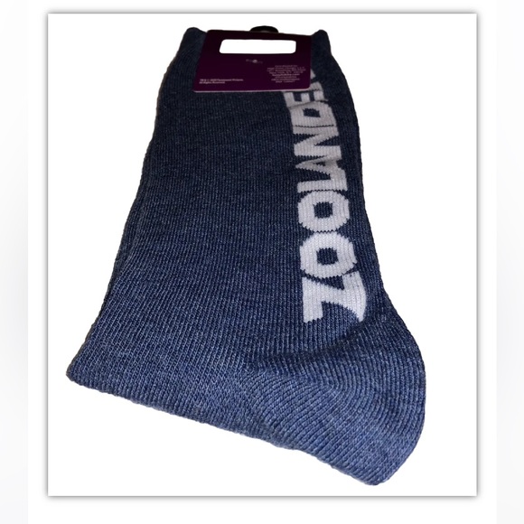 Zoolander Crew Socks 1 Pair Men 6.5-12 Blue White Male Model Of The Year Stiller - Picture 9 of 10
